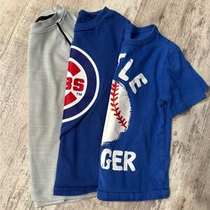 Kids Blue Baseball Graphic T-Shirt